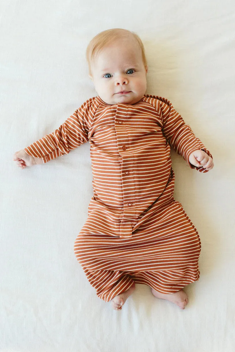 Goumikids - Convertible Gown - Clay Stripe