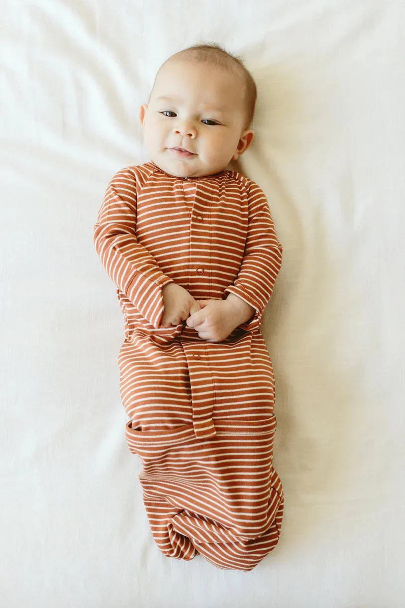 Goumikids - Convertible Gown - Clay Stripe