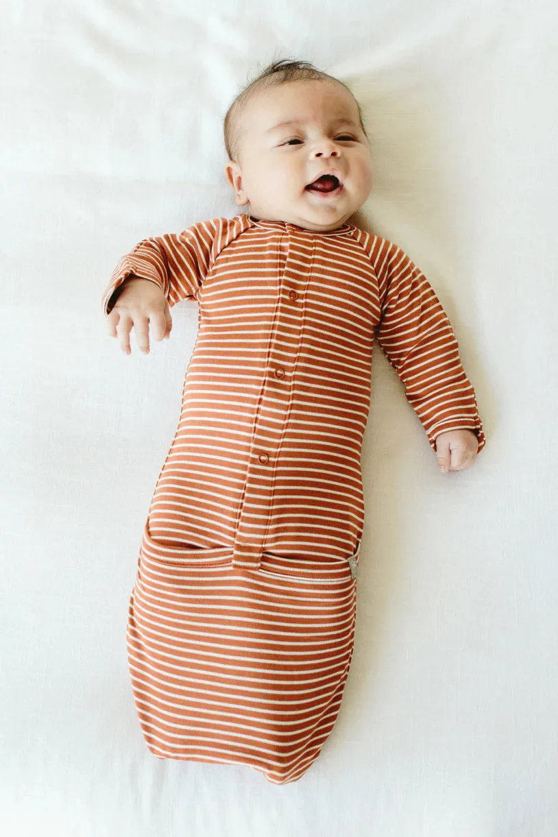 Goumikids - Convertible Gown - Clay Stripe