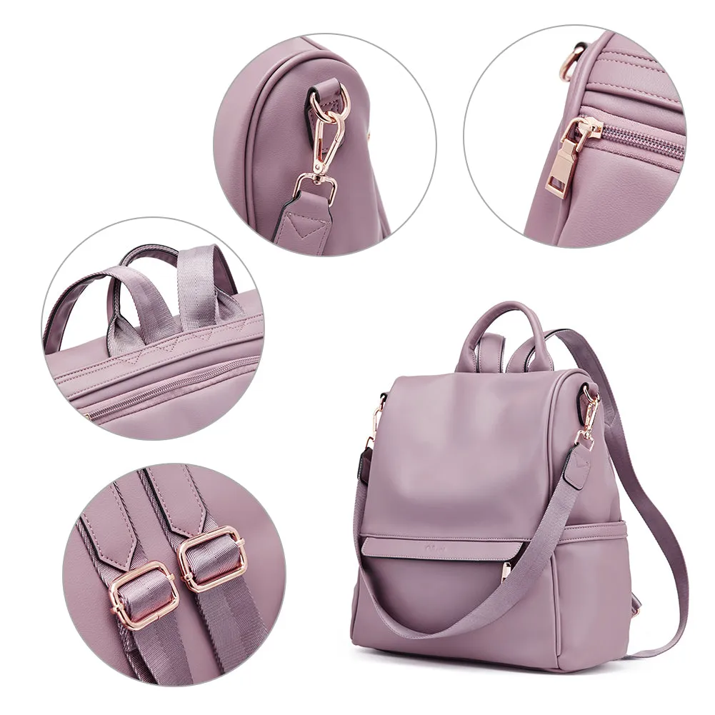 Greene Multi-Purpose Carry Way Vegan Leather Backpack Purse For Women