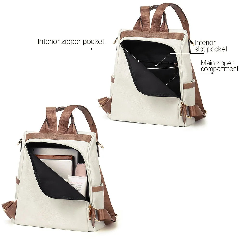 Greene Multi-Purpose Carry Way Vegan Leather Backpack Purse For Women