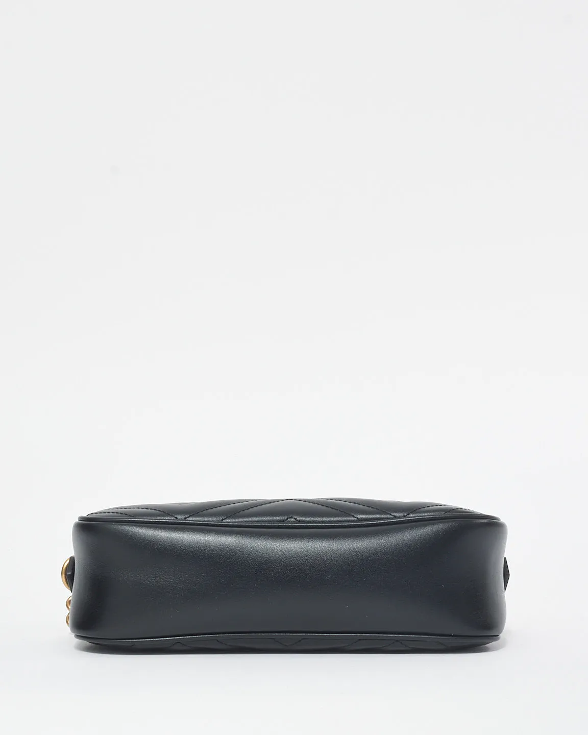 Gucci Black Leather GG Marmont Small Crossbody Camera Bag