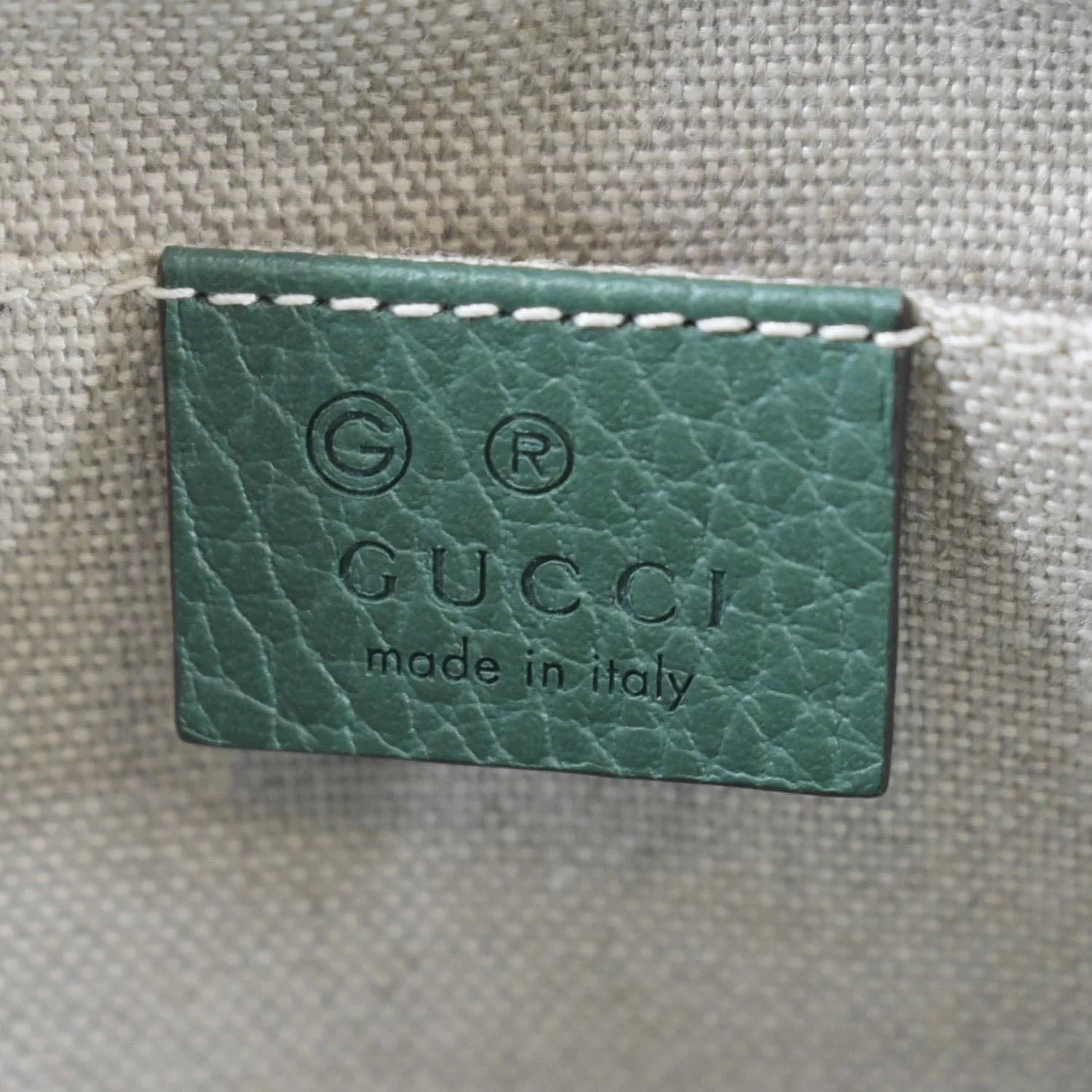 GUCCI Bree GG Canvas Leather Crossbody Bag Green 449413