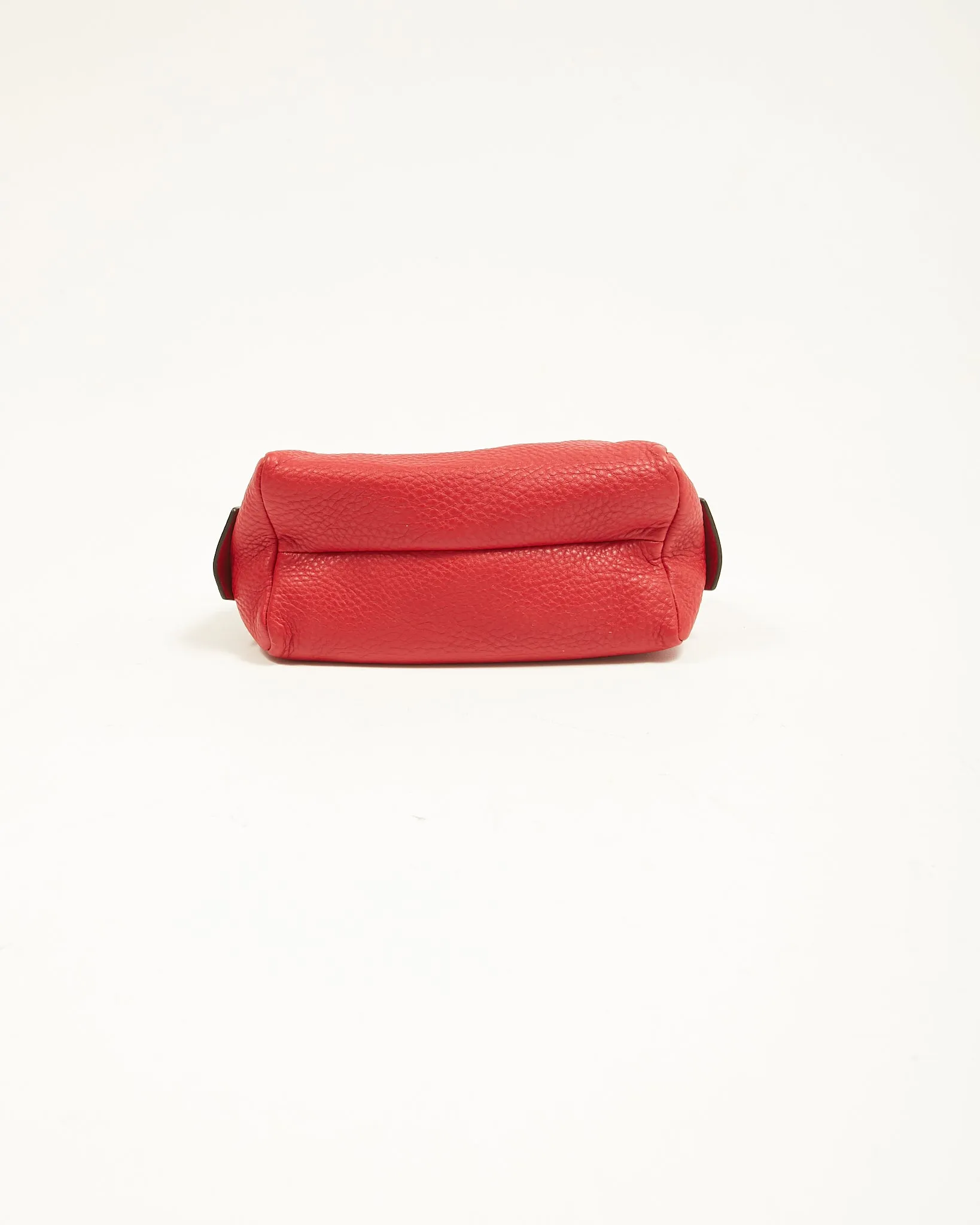 Gucci Red Pebbled Leather Soho Cosmetic Pouch