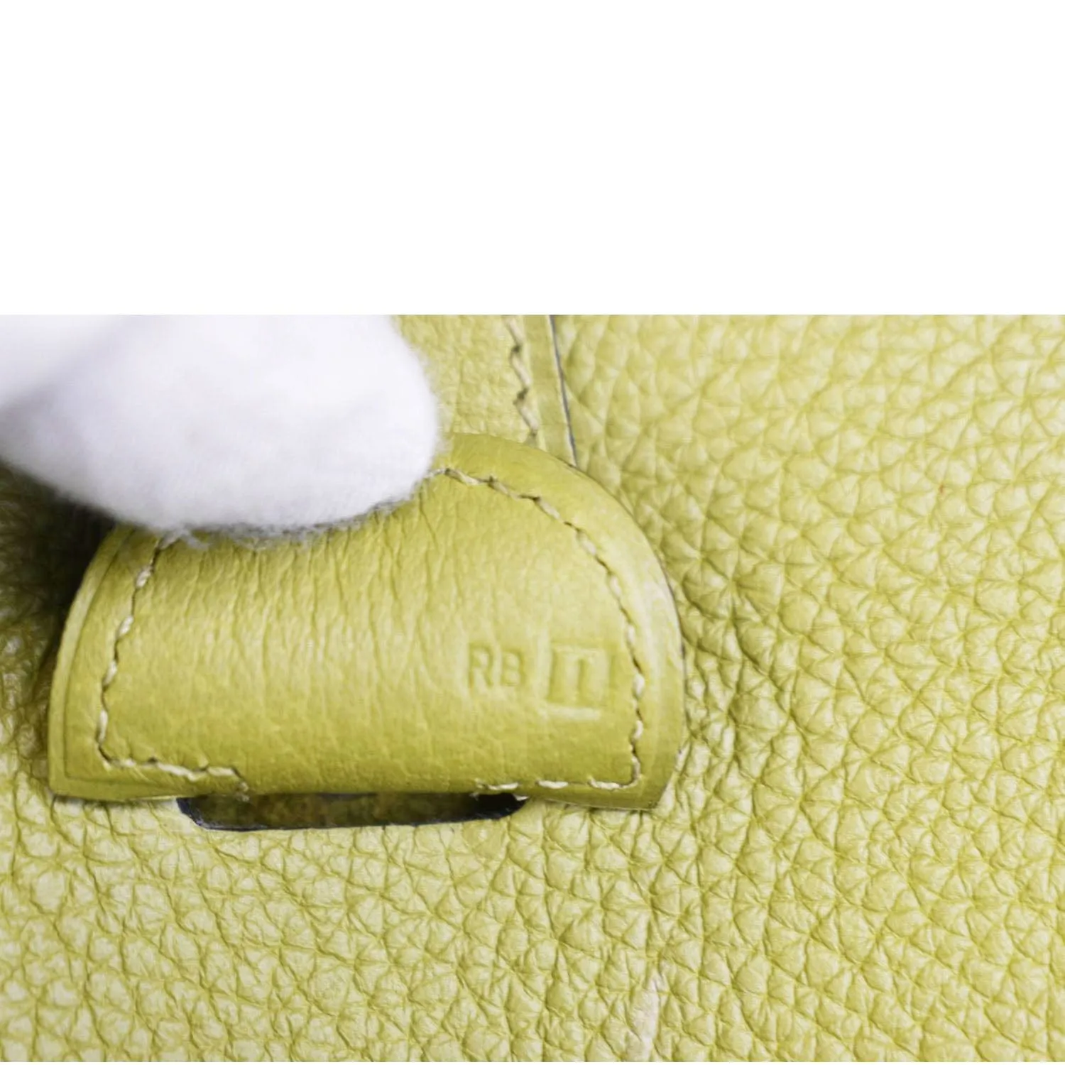 HERMES Evelyne Clemence PM Leather Crossbody Bag Lime