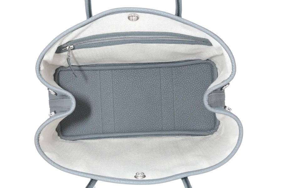 HERMES GARDEN PARTY TPM 30CM GRIS MEYER STAMP W(2024) NEGONDA LEATHER PALLADIUM HARDWARE WITH DUST COVER AND BOX