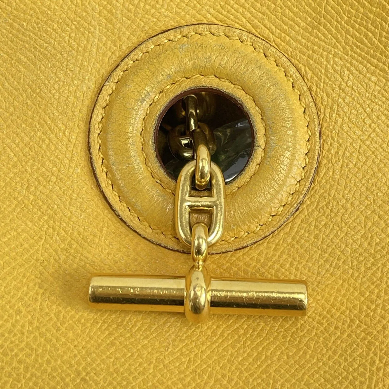 Hermes - Yellow Leather Vespa PM Shoulder Bag