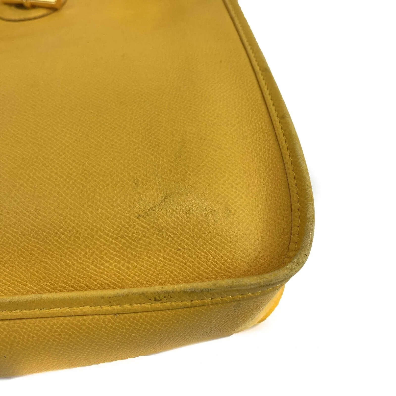 Hermes - Yellow Leather Vespa PM Shoulder Bag