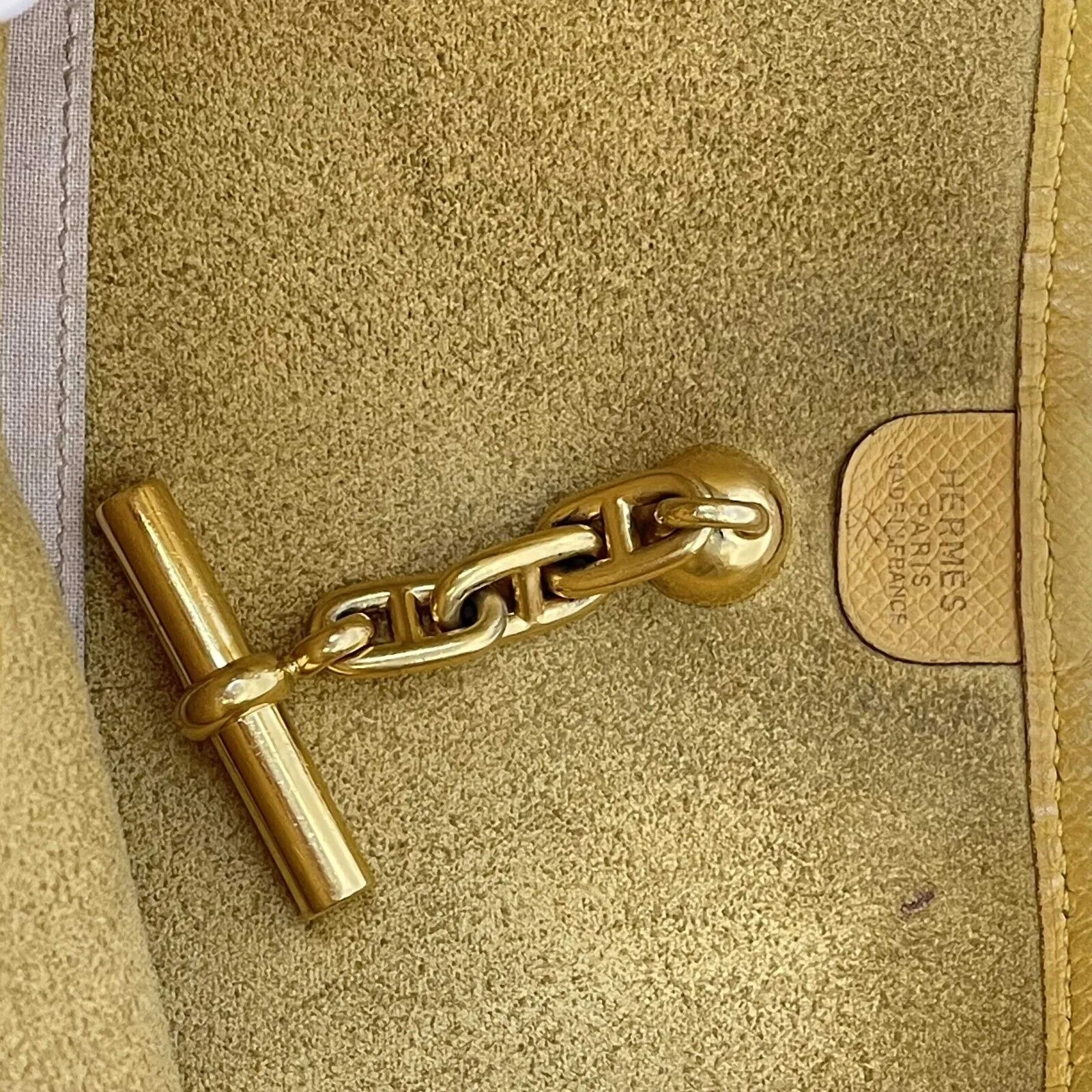 Hermes - Yellow Leather Vespa PM Shoulder Bag