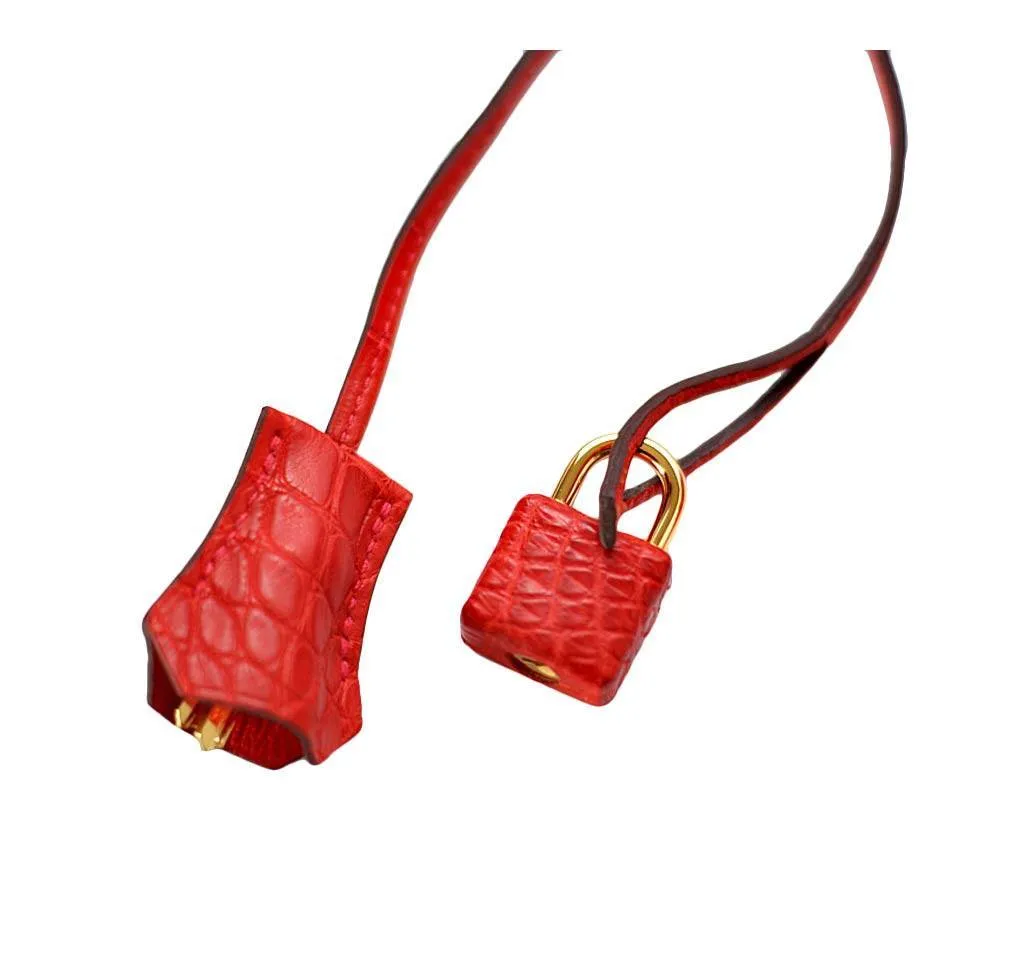 Hermès Birkin 35 Geranium Alligator Bag GHW