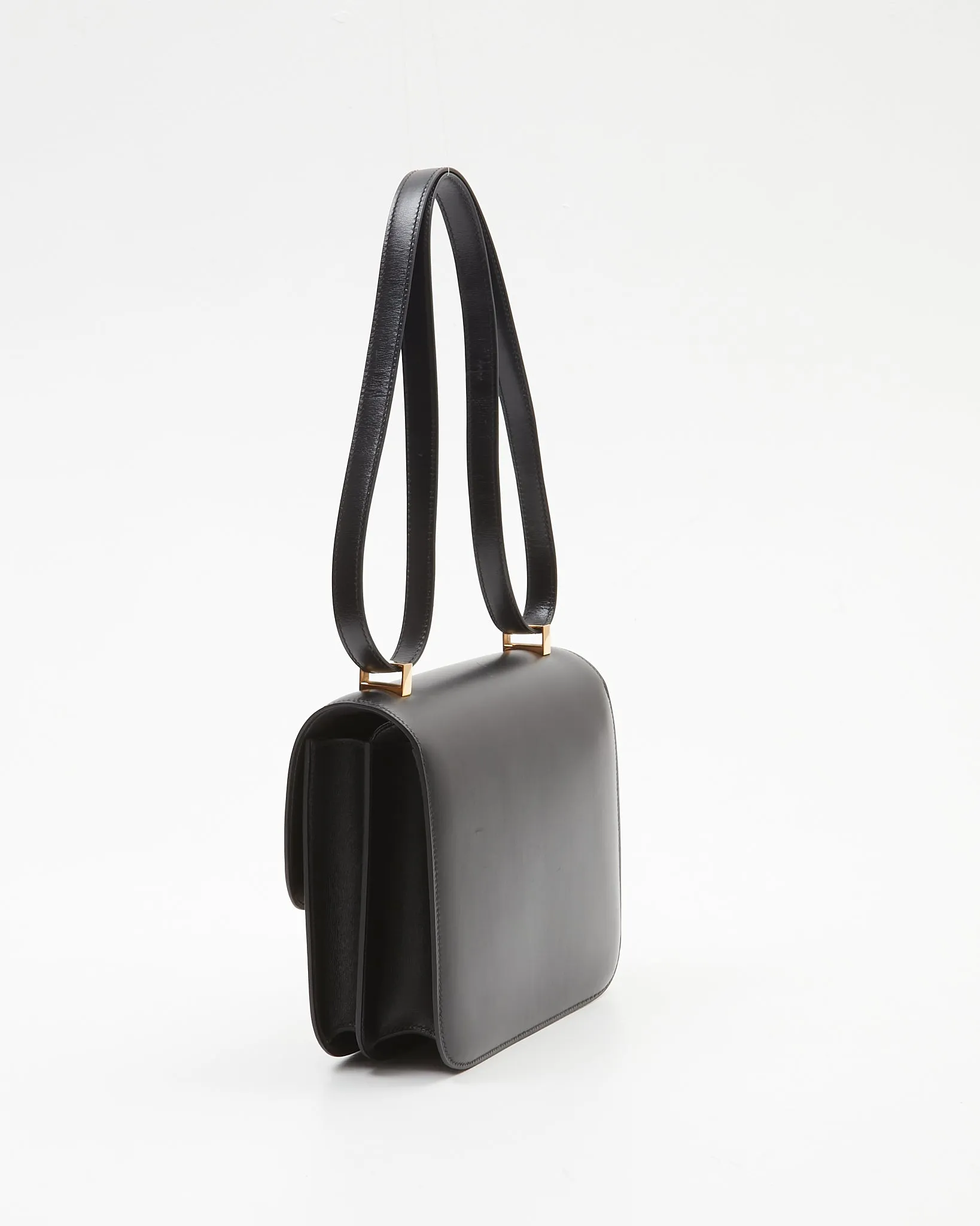 Hermès Black Box Leather Constance 23 Bag