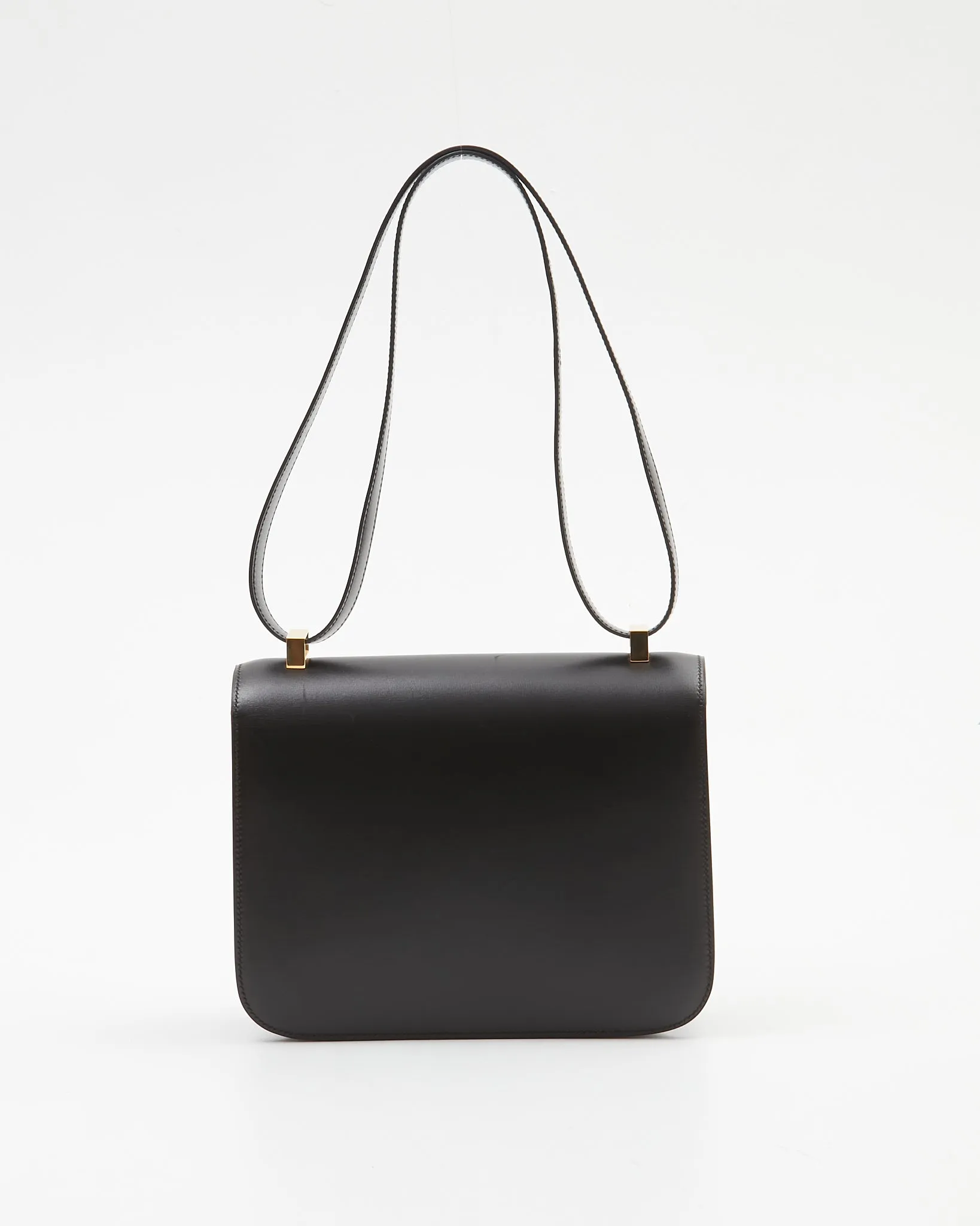 Hermès Black Box Leather Constance 23 Bag