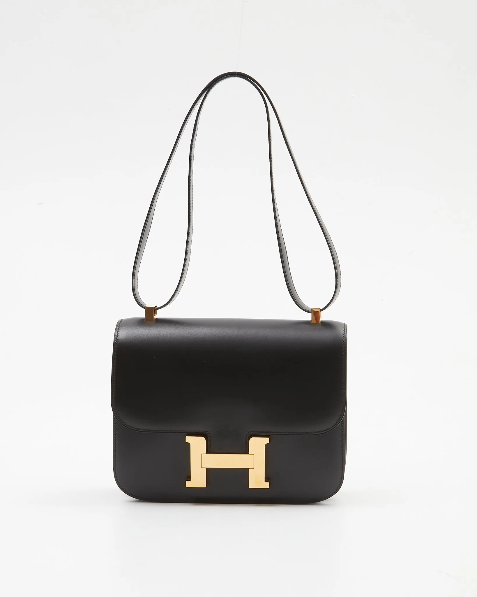 Hermès Black Box Leather Constance 23 Bag