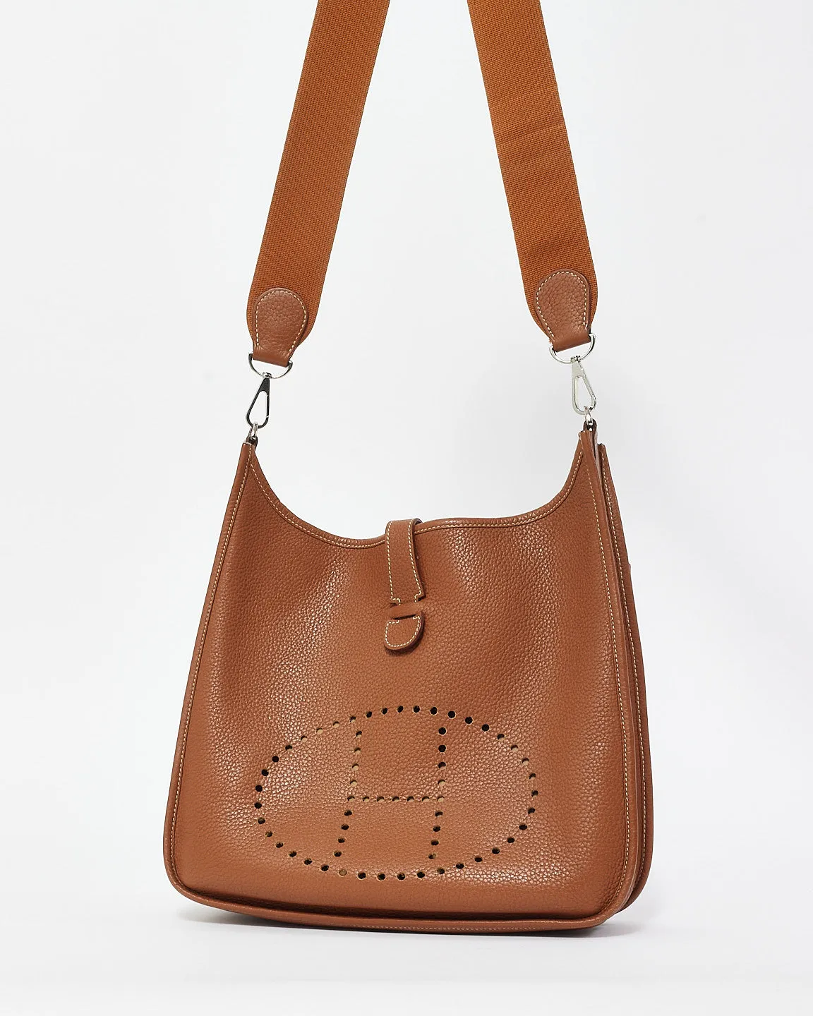 Hermès Gold (Tan) Leather Evelyne GM Bag