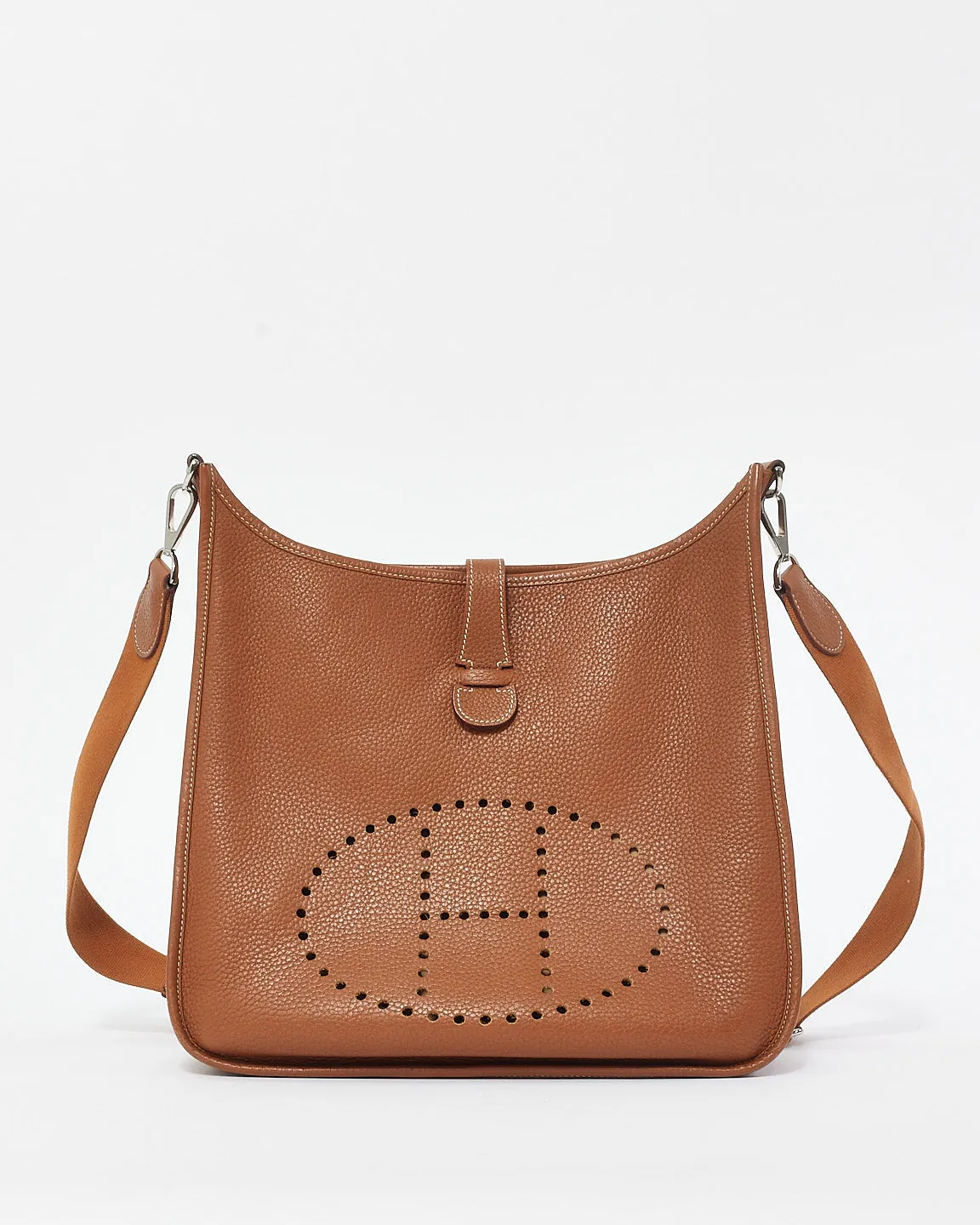 Hermès Gold (Tan) Leather Evelyne GM Bag