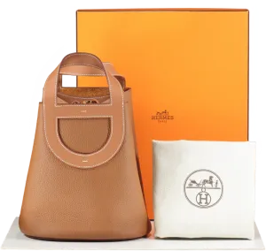 Hermès In-the-loop 23 Gold Clemence leather with Gold Hardware Handbag BOX FRESH