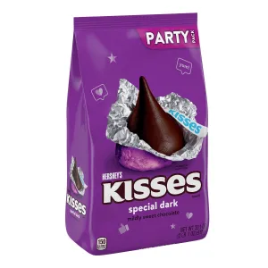 Hershey's, Kisses Special Dark Mildly Sweet Chocolate Candy, Individually Wrappe