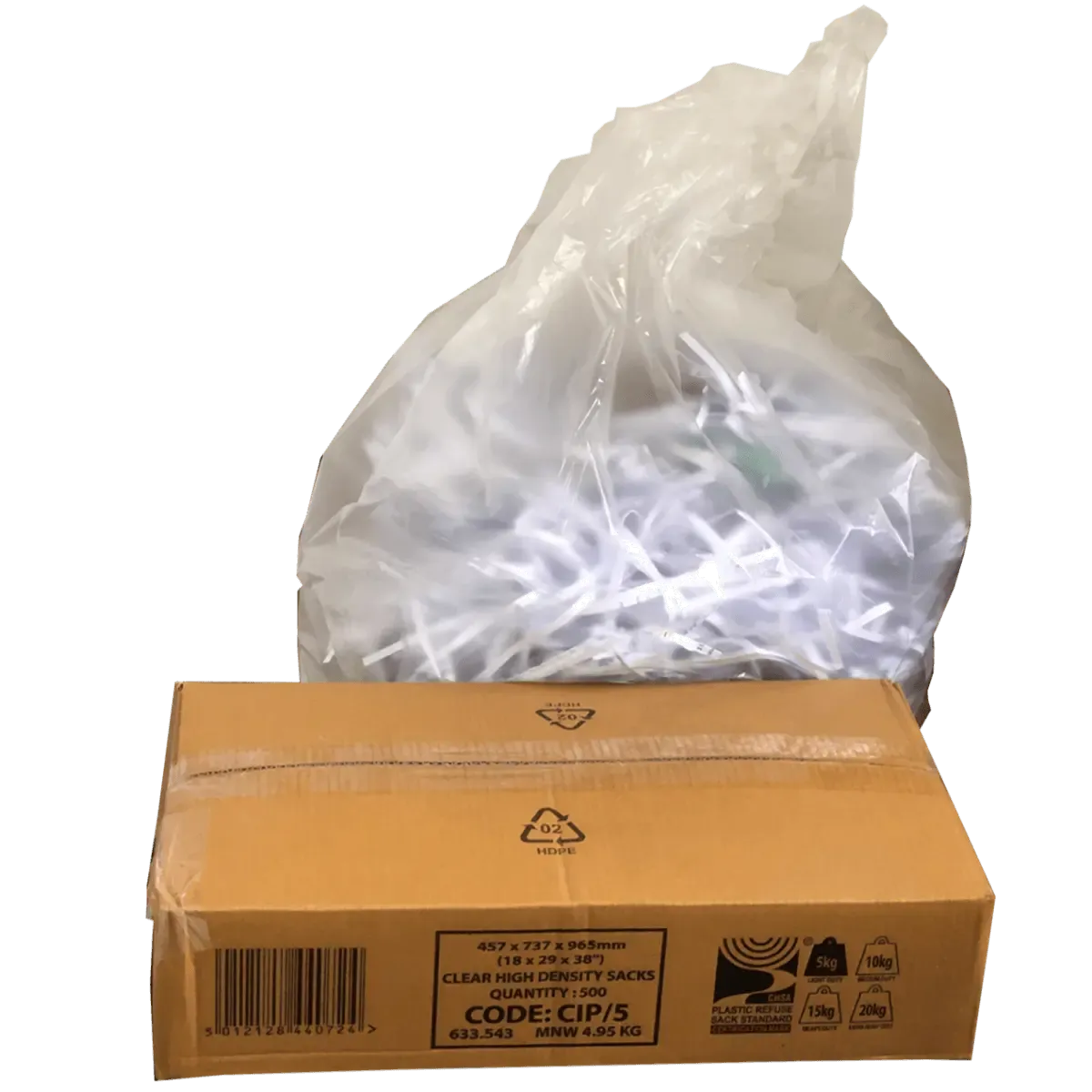 High Quality High Density Clear Refuse Sacks - Bin Bags