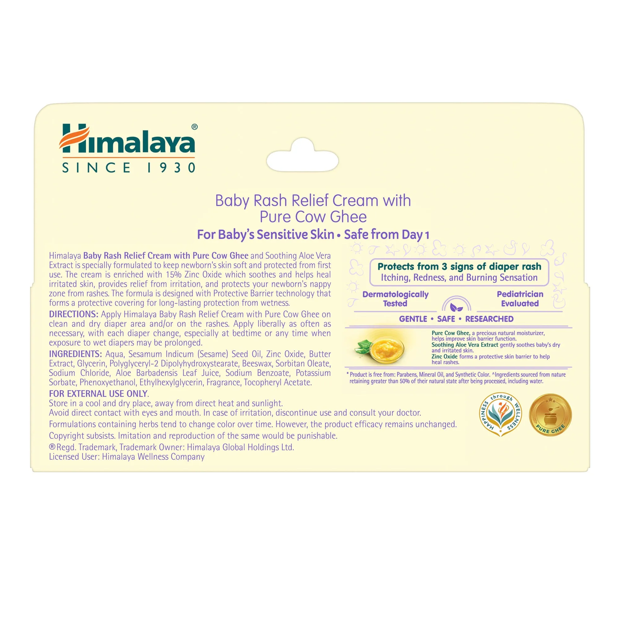 Himalaya Baby Rash Relief Cream with Pure Cow Ghee