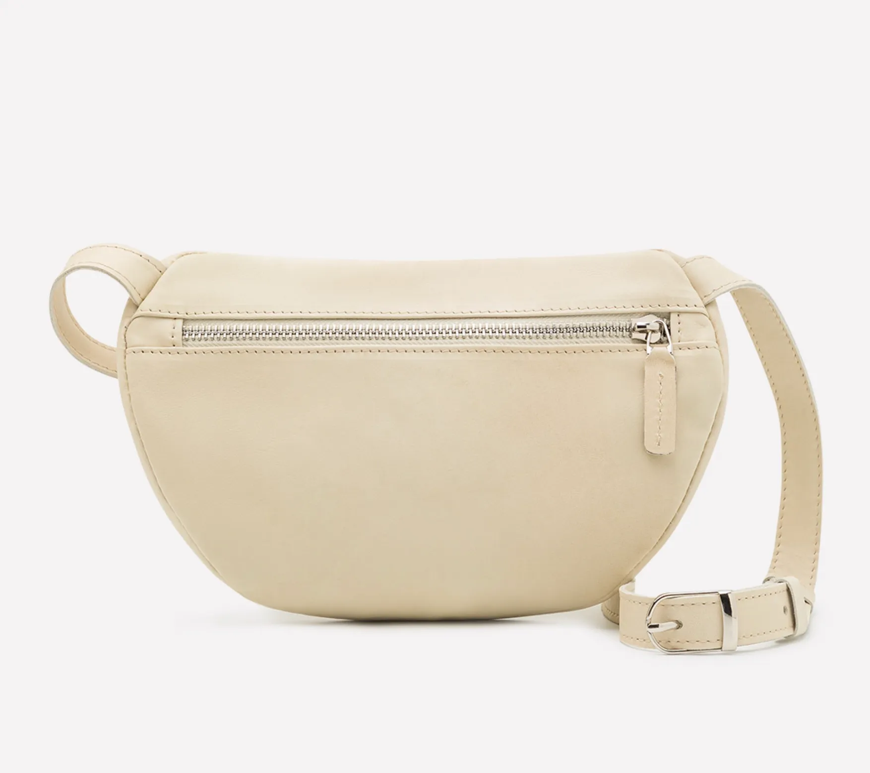 Hip bag in nappa off white