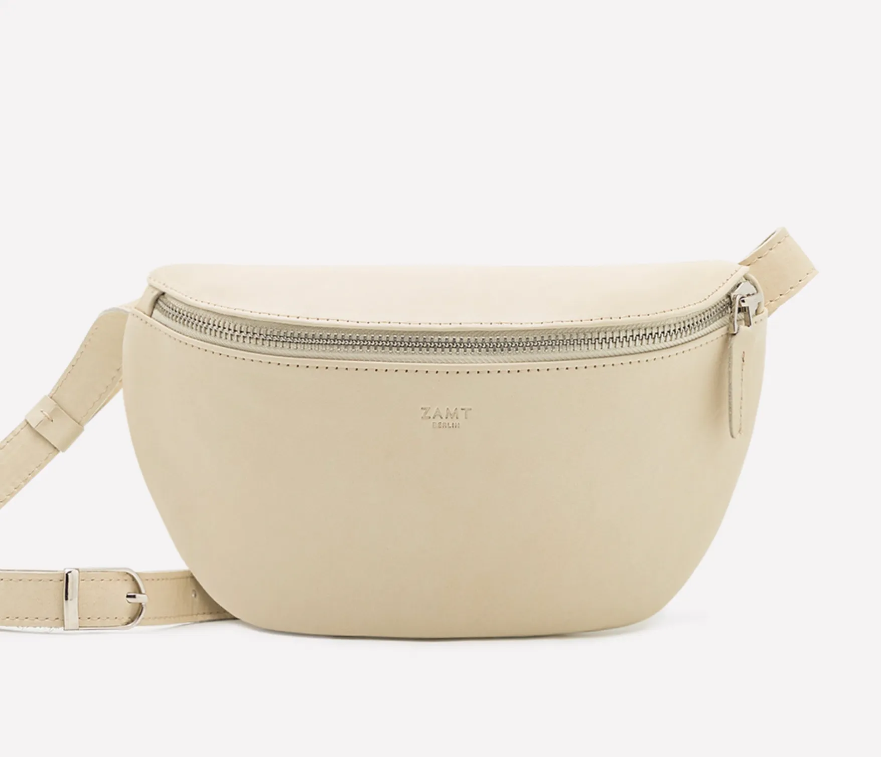 Hip bag in nappa off white