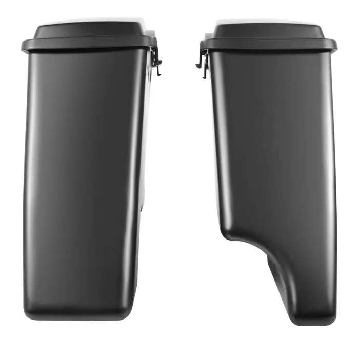 Hogworkz Unpainted 2-Into-1 Extended 4" Stretched Saddlebags for Harley® Touring '94-'13