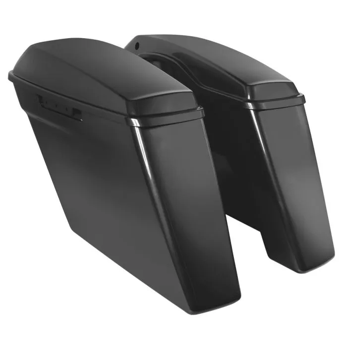 Hogworkz Unpainted Dual Blocked Extended 4" Stretched Saddlebags for Harley® Touring '14-'22