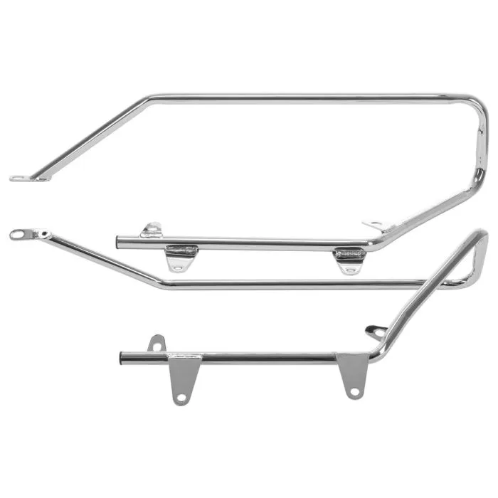 Hogworkz Unpainted Harley® Softail Standard Saddlebag Conversion Kit w/ Chrome Hardware for '18-'22
