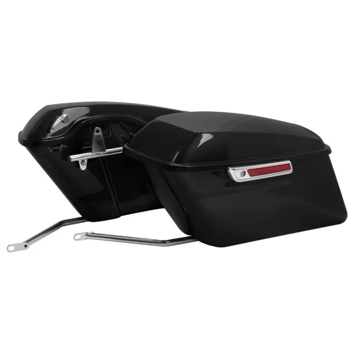 Hogworkz Unpainted Harley® Softail Standard Saddlebag Conversion Kit w/ Chrome Hardware for '18-'22