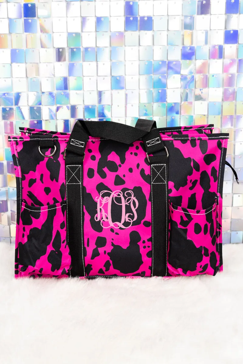 Hot Pink Milkin' It Utility Tote with Black Trim