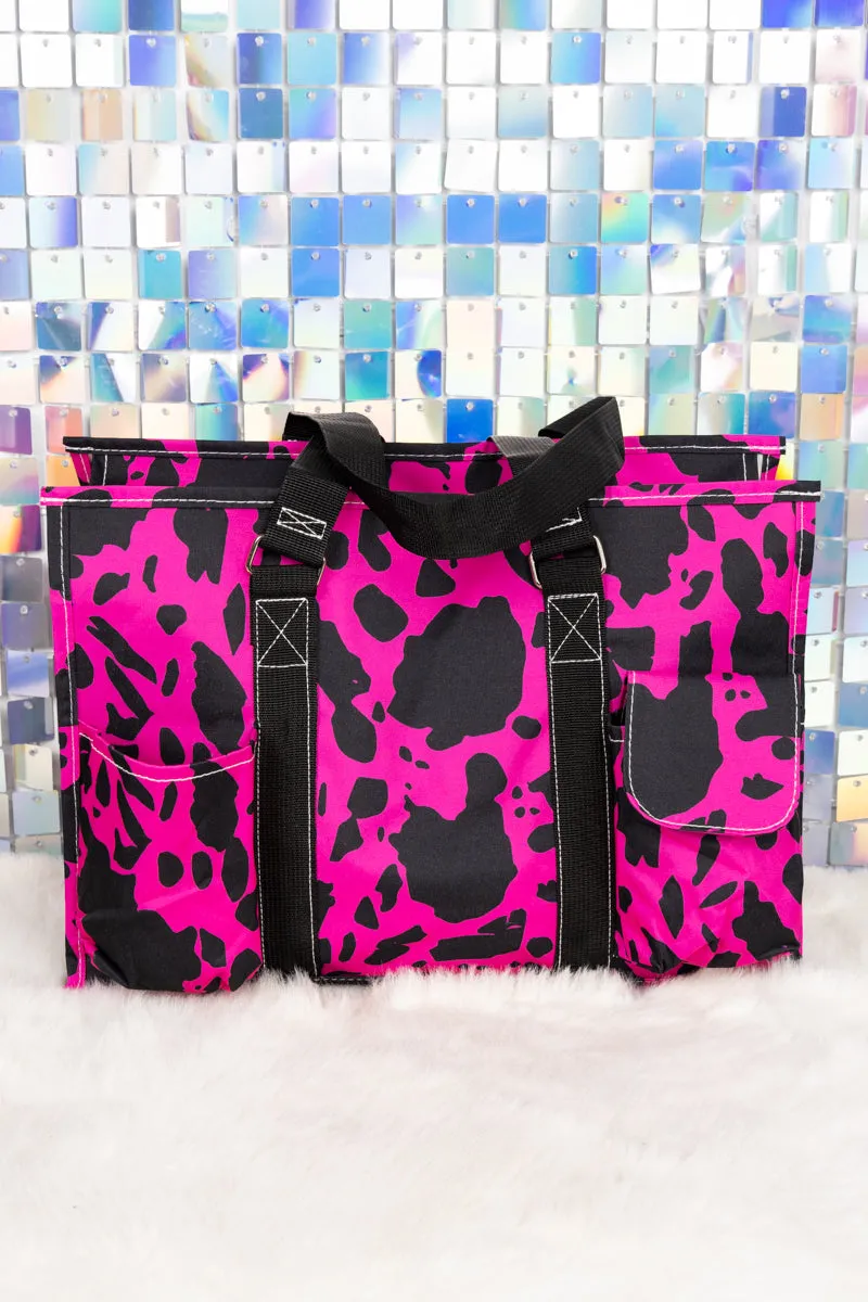 Hot Pink Milkin' It Utility Tote with Black Trim