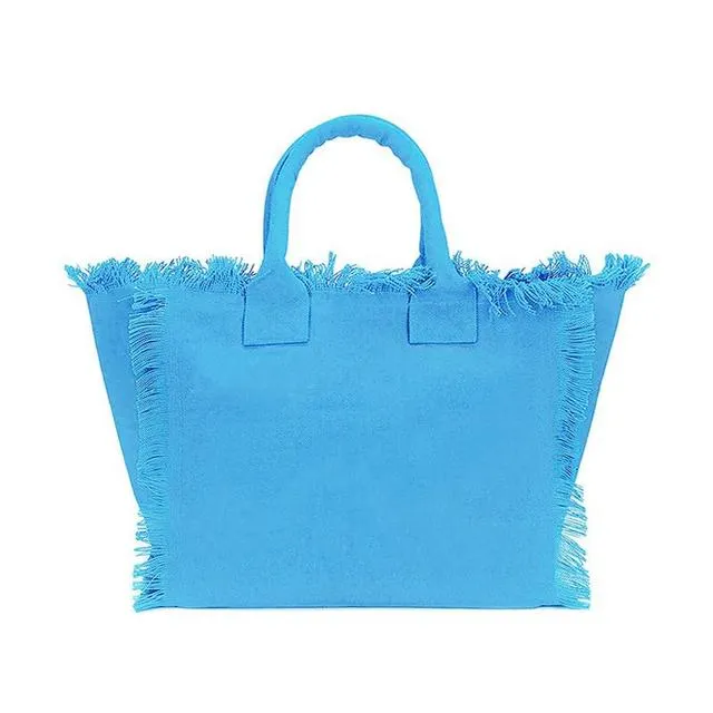 HPSP Handmade Bag, Summer New Simple Fashion Design Women's Tassels Dumpling Handbag Large Capacity Canvas Bag Beach Bag Luxury Brand Tote Bag.