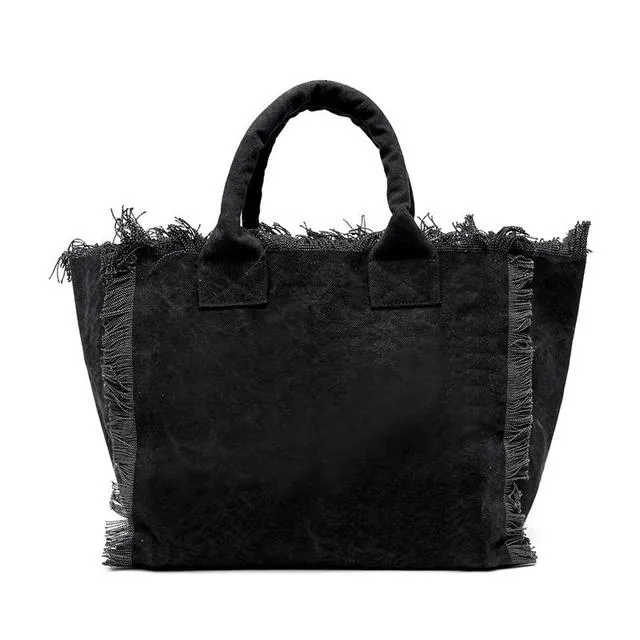 HPSP Handmade Bag, Summer New Simple Fashion Design Women's Tassels Dumpling Handbag Large Capacity Canvas Bag Beach Bag Luxury Brand Tote Bag.