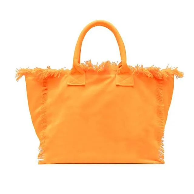 HPSP Handmade Bag, Summer New Simple Fashion Design Women's Tassels Dumpling Handbag Large Capacity Canvas Bag Beach Bag Luxury Brand Tote Bag.