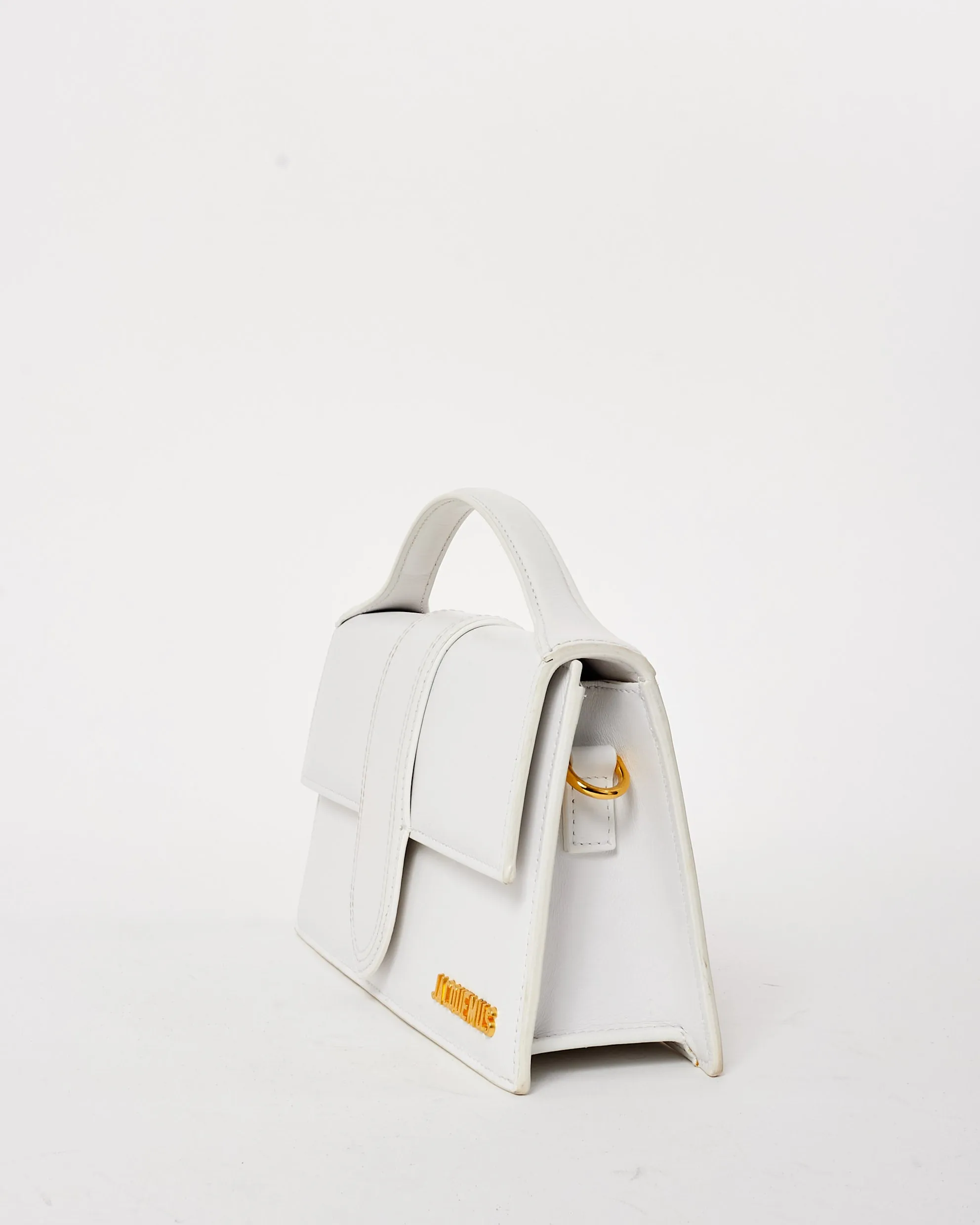 Jacquemus White Leather Le Grand Bambino Bag
