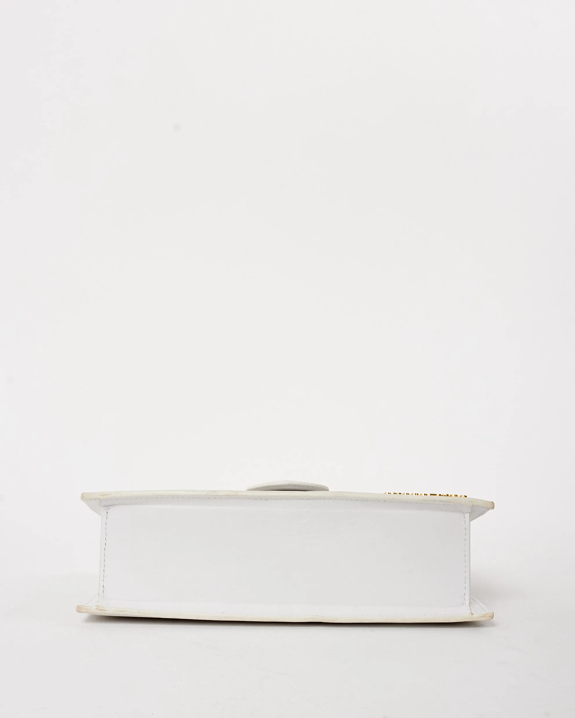 Jacquemus White Leather Le Grand Bambino Bag