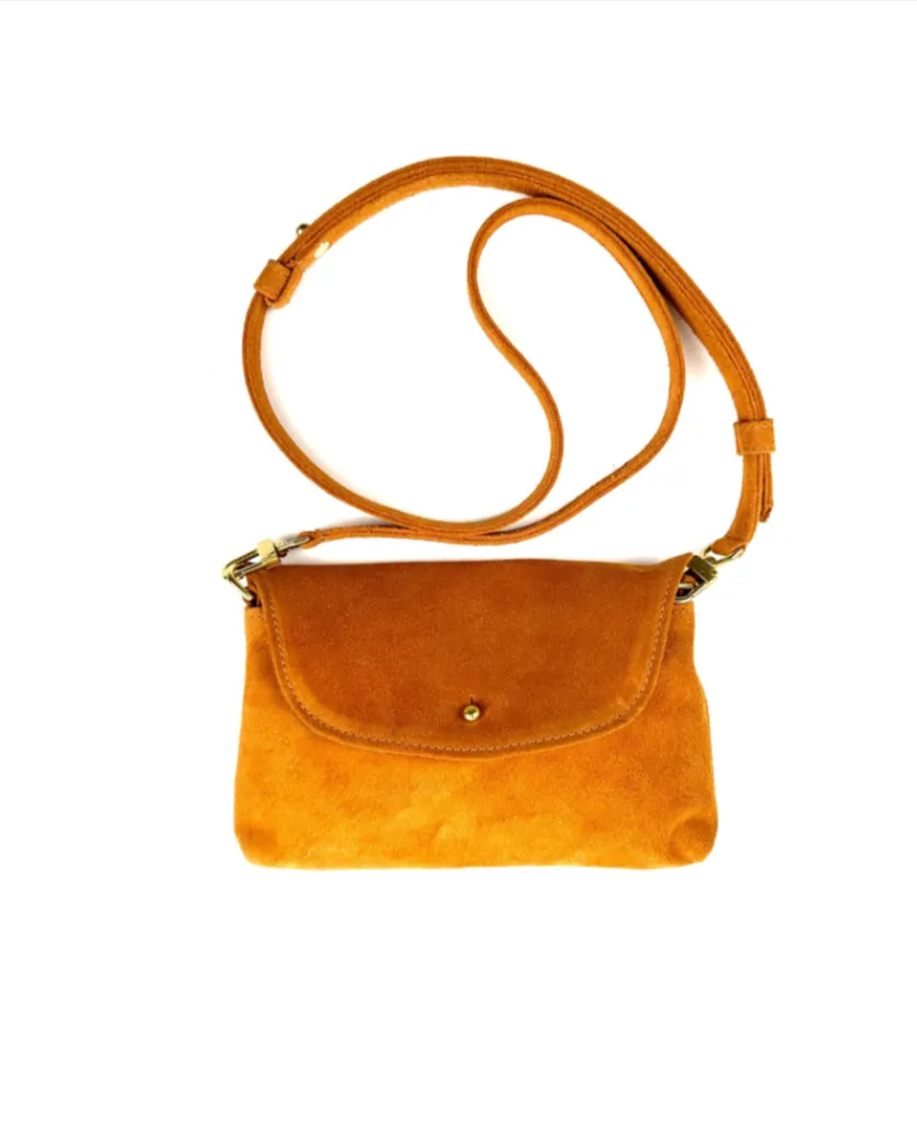 Kaanapali Crossbody | Milk Pebble Grain   Honey Suede Aniline   Dusk Aniline