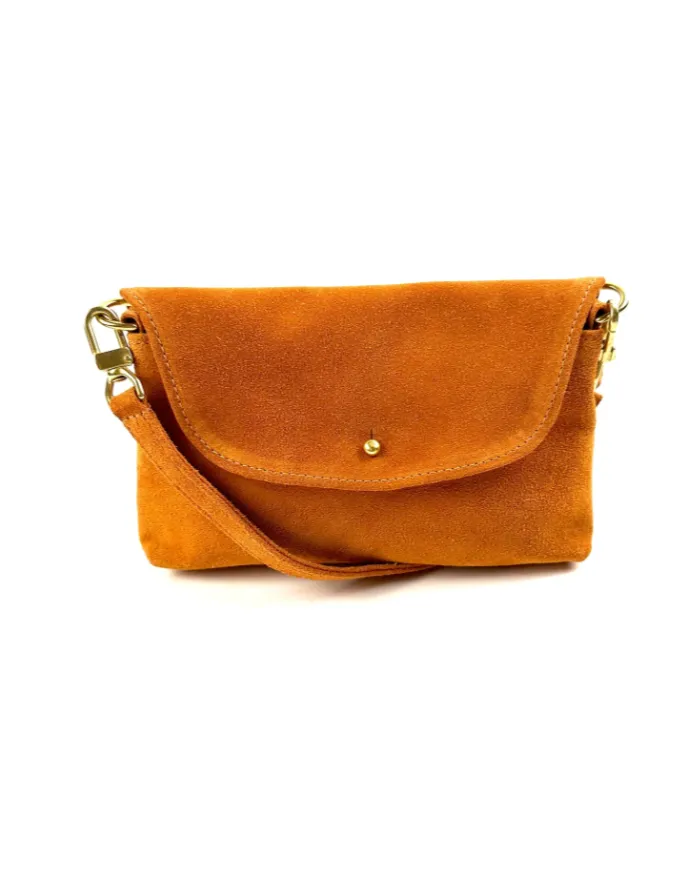 Kaanapali Crossbody | Milk Pebble Grain   Honey Suede Aniline   Dusk Aniline