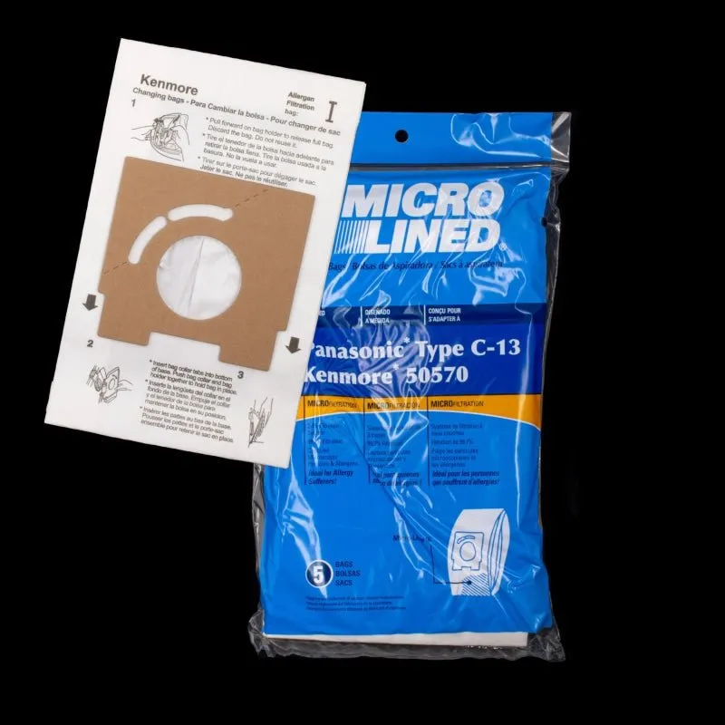 Kenmore 50570 And Panasonic Type C13 Paper Bags-3pk