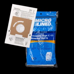 Kenmore 50570 And Panasonic Type C13 Paper Bags-3pk