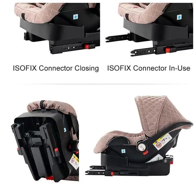 Khaki Premium 3-in-1 Baby Stroller (Car Seat & Base Included)