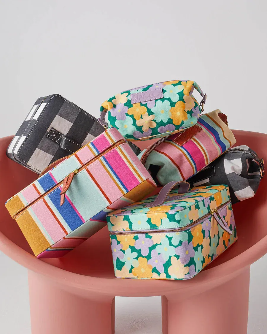 Kip & Co - Toiletry Case (Black & White Gingham)