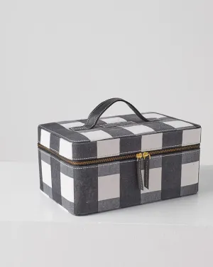 Kip & Co - Toiletry Case (Black & White Gingham)