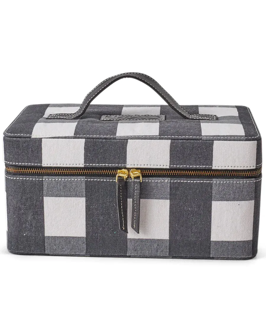 Kip & Co - Toiletry Case (Black & White Gingham)