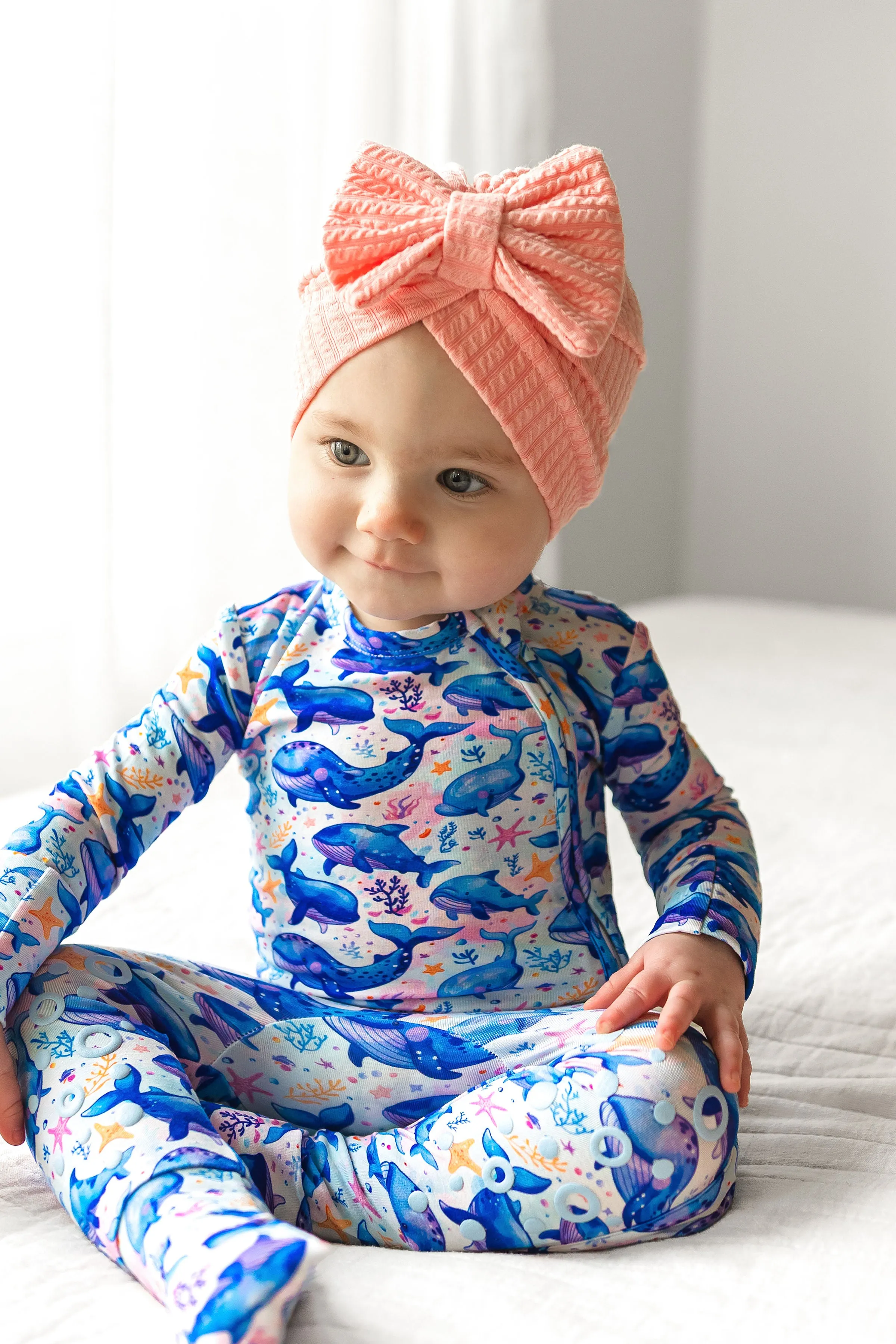 Knee-Grip Ocean Slumber Convertible Footie