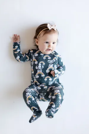 Knee-Grip Rainbow Safari Convertible Footie