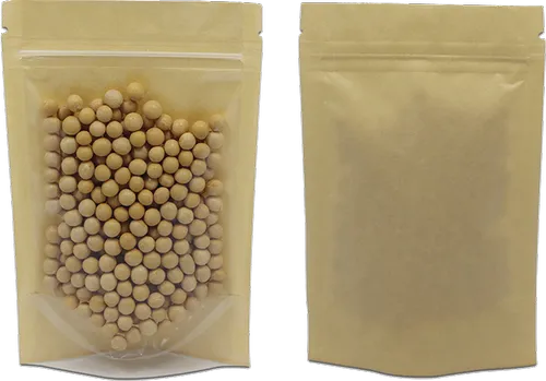 Kraft Paper Pouches With Transparent Front