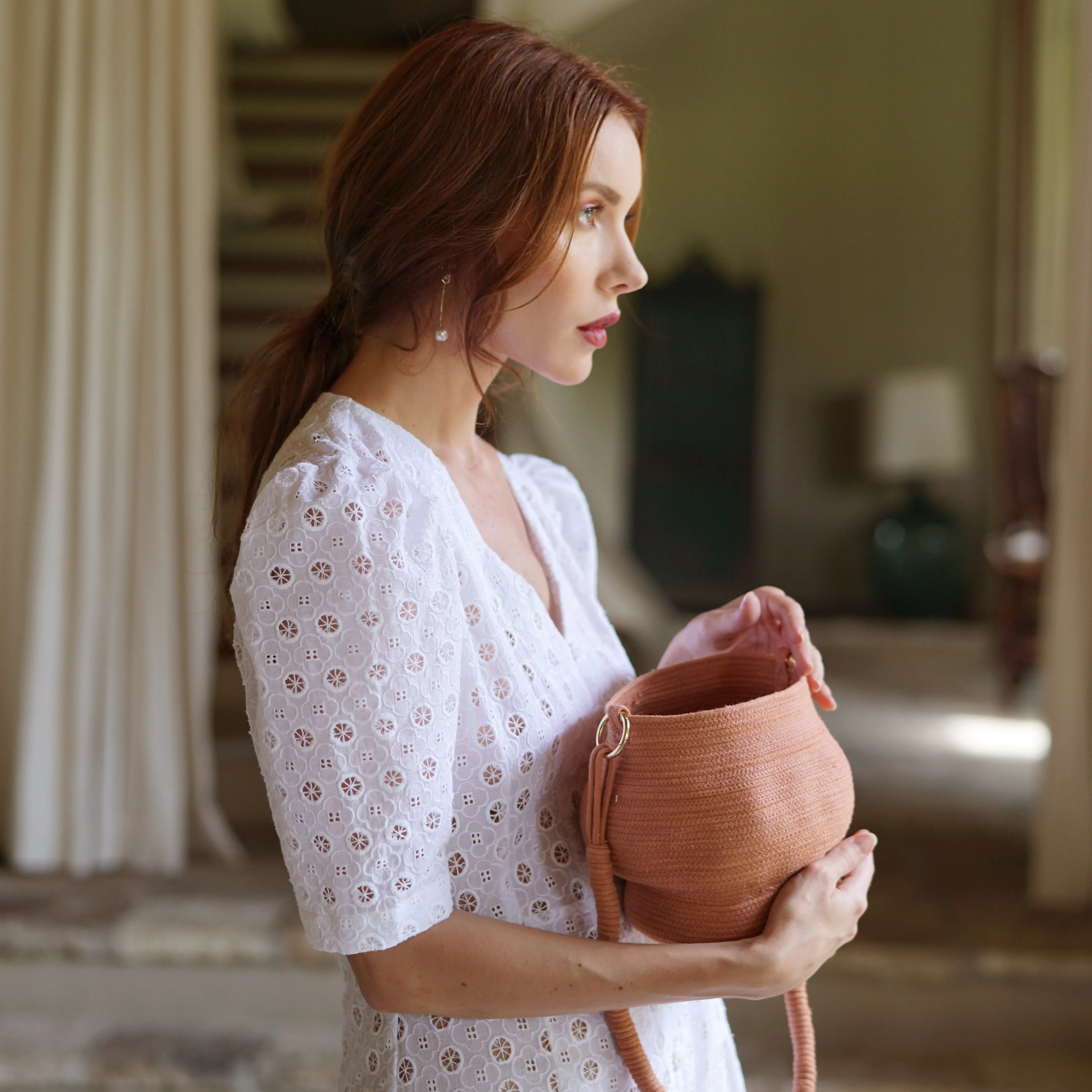 Krater Vase Bag in Dusty Terracotta