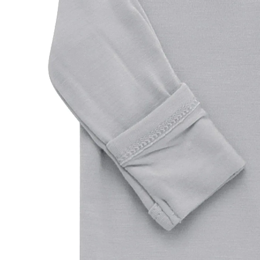 Kyte Baby Snap Footie with Fold Over Mittens (Storm)
