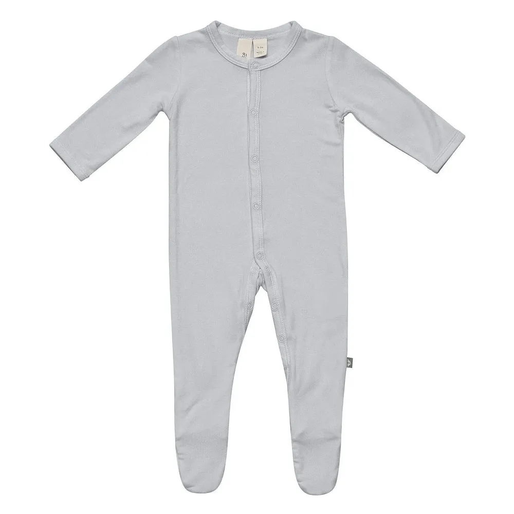 Kyte Baby Snap Footie with Fold Over Mittens (Storm)